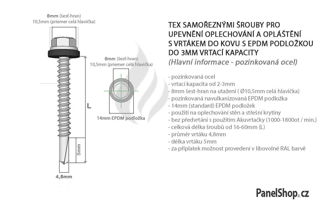 samorezné skrutky, kaloty na strešné panely,epdm izolačné pásky, oplechovanie.